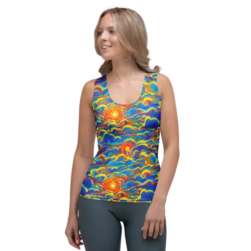 Chroma Ripple on a Women's Tank Top