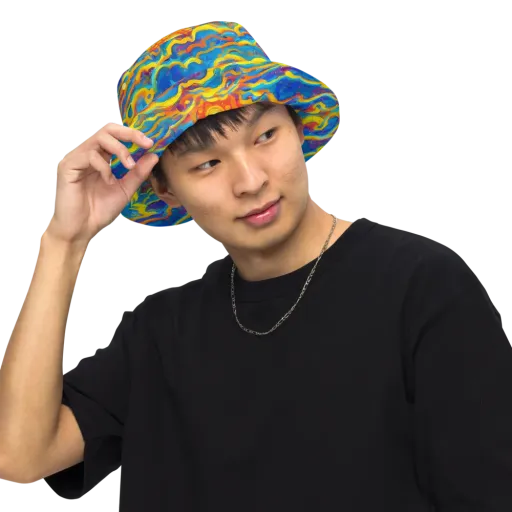 Chroma Ripple on a Reversible Bucket Hat