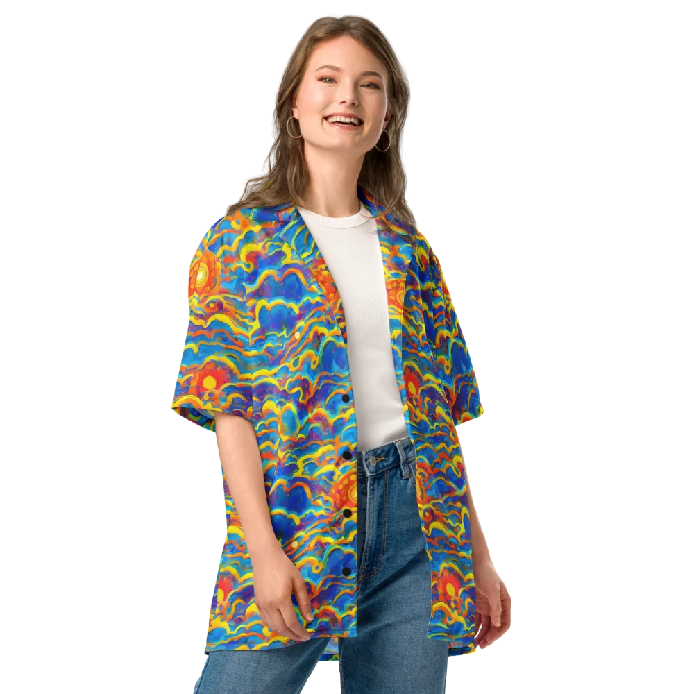 Chroma Ripple on Button Shirt — Front