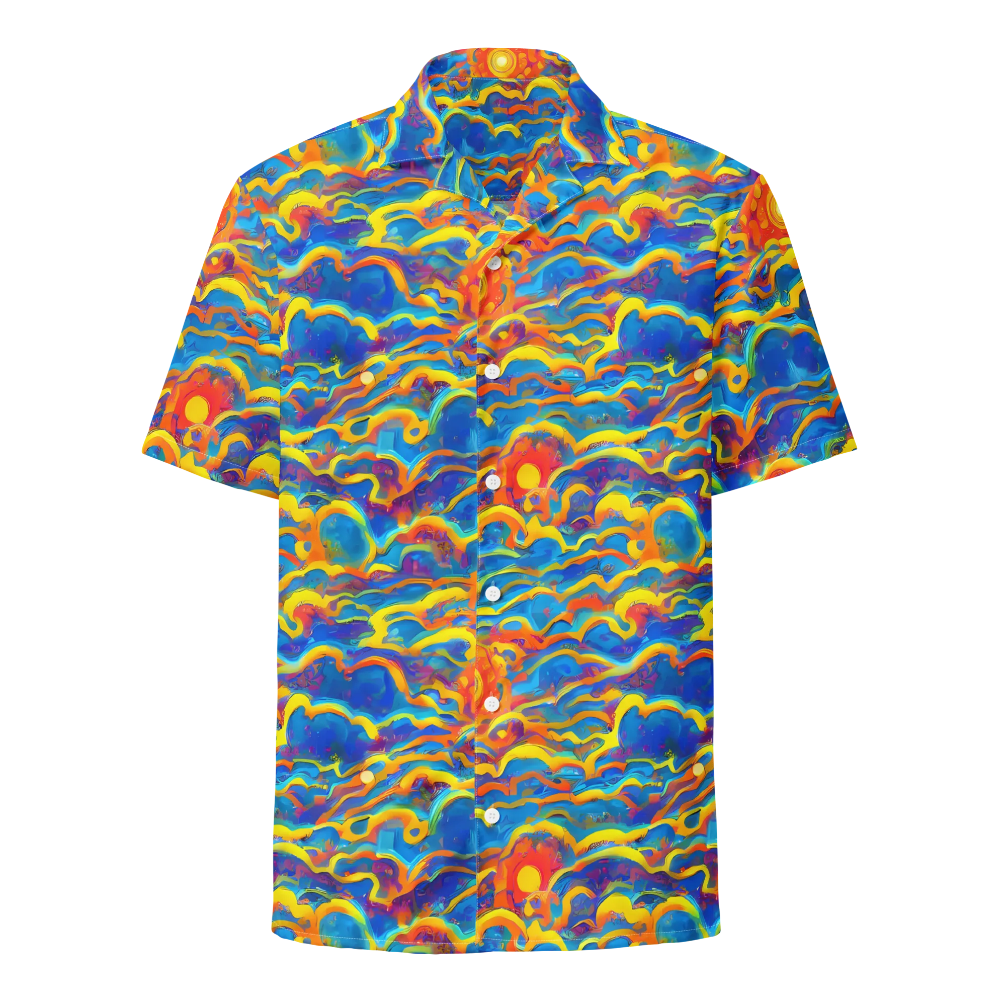 Chroma Ripple on Button Shirt — Front