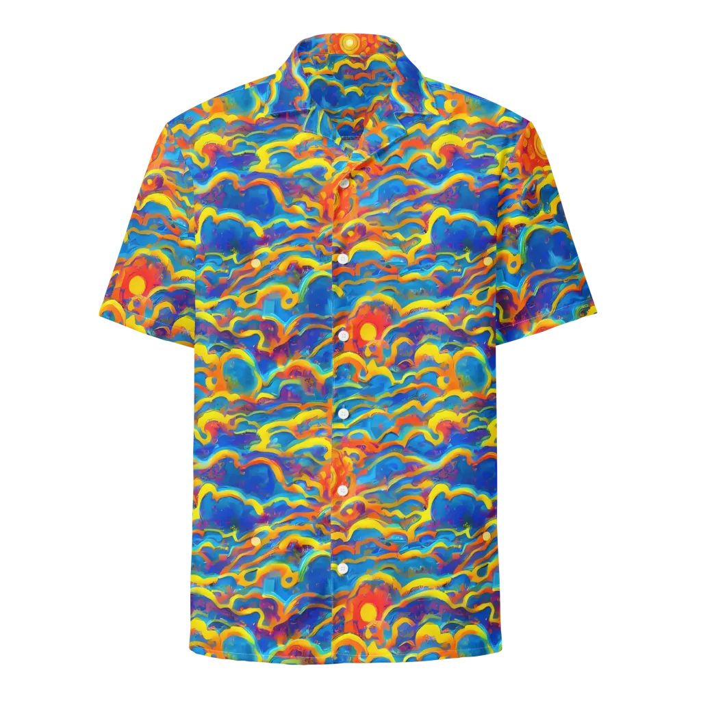 Chroma Ripple on Button Shirt — Front