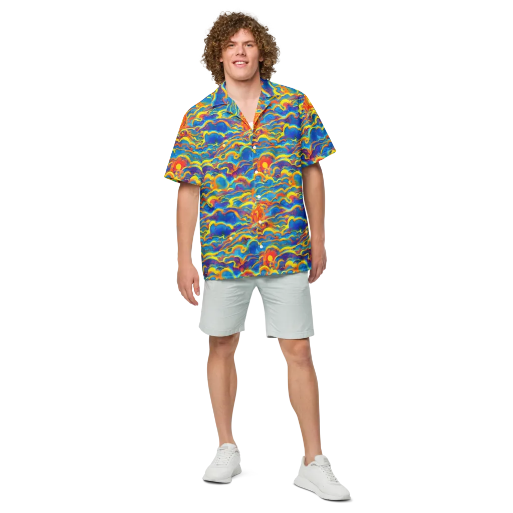 Chroma Ripple on Button Shirt — Front