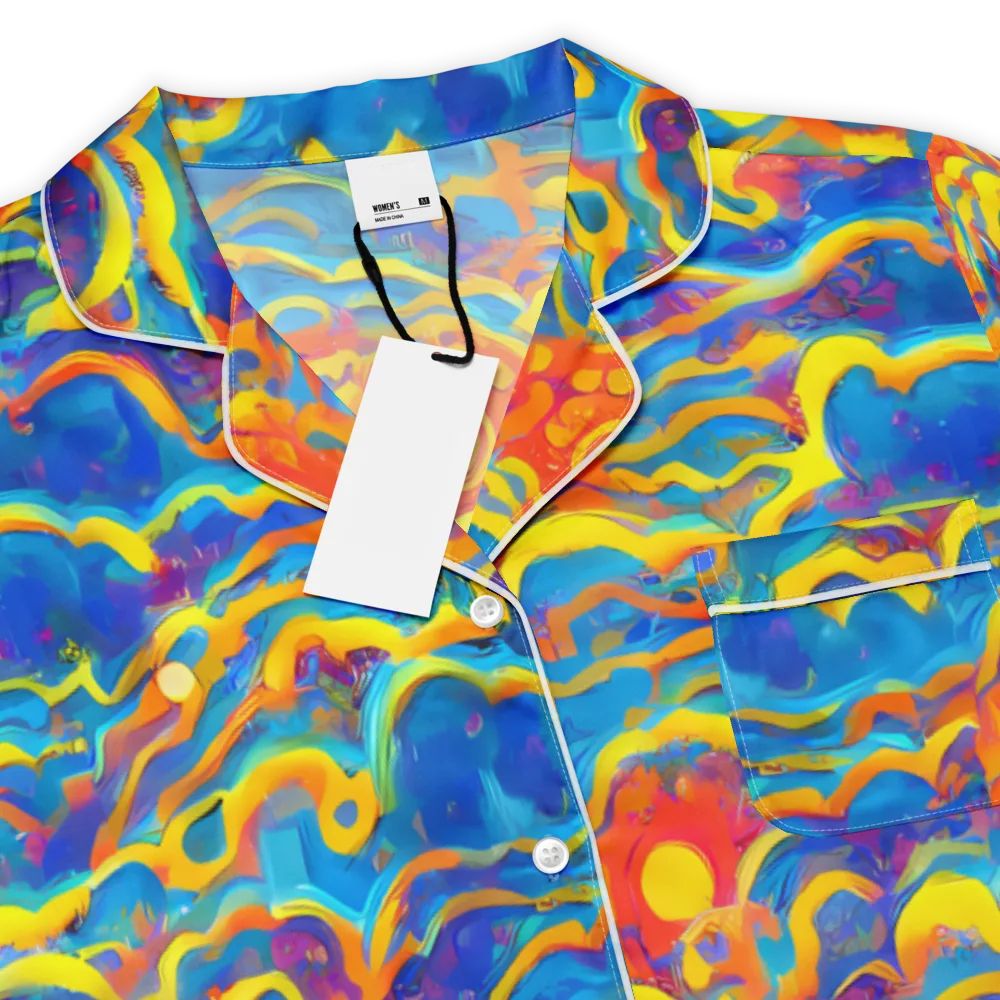 Chroma Ripple on Women's Short Sleeve Pajama Top — Product details