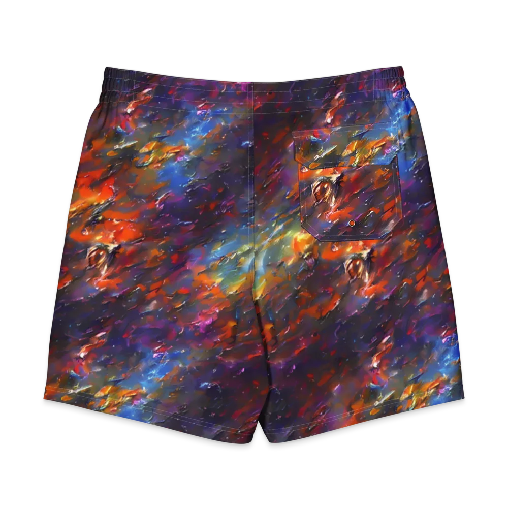 Auroral Ripples on Men's Board Shorts — Back
