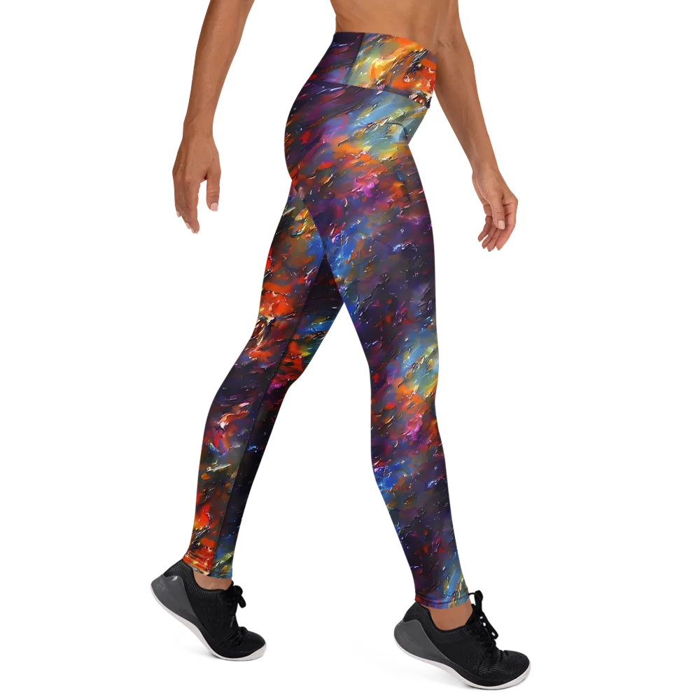 Auroral Ripples on Yoga Leggings — Right