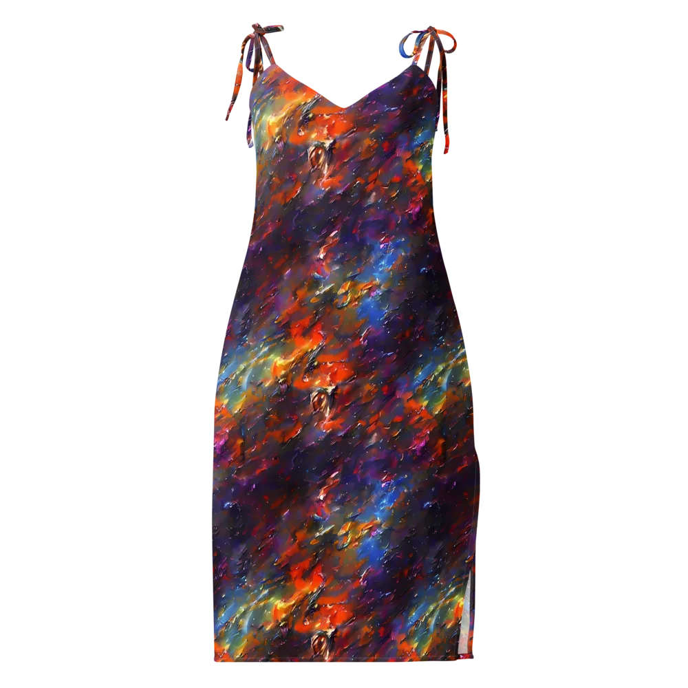 Auroral Ripples on Slip Dress — Front