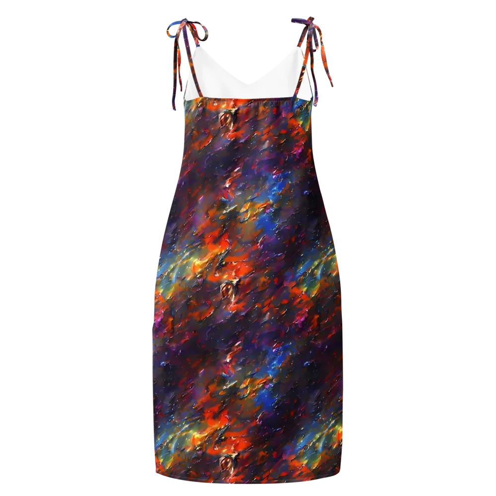 Auroral Ripples on Slip Dress — Back