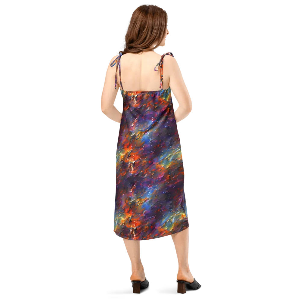 Auroral Ripples on Slip Dress — Back