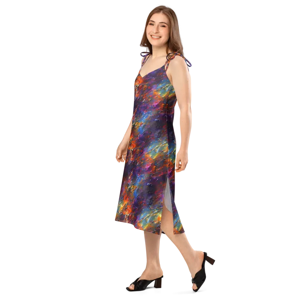 Auroral Ripples on Slip Dress — Left Front
