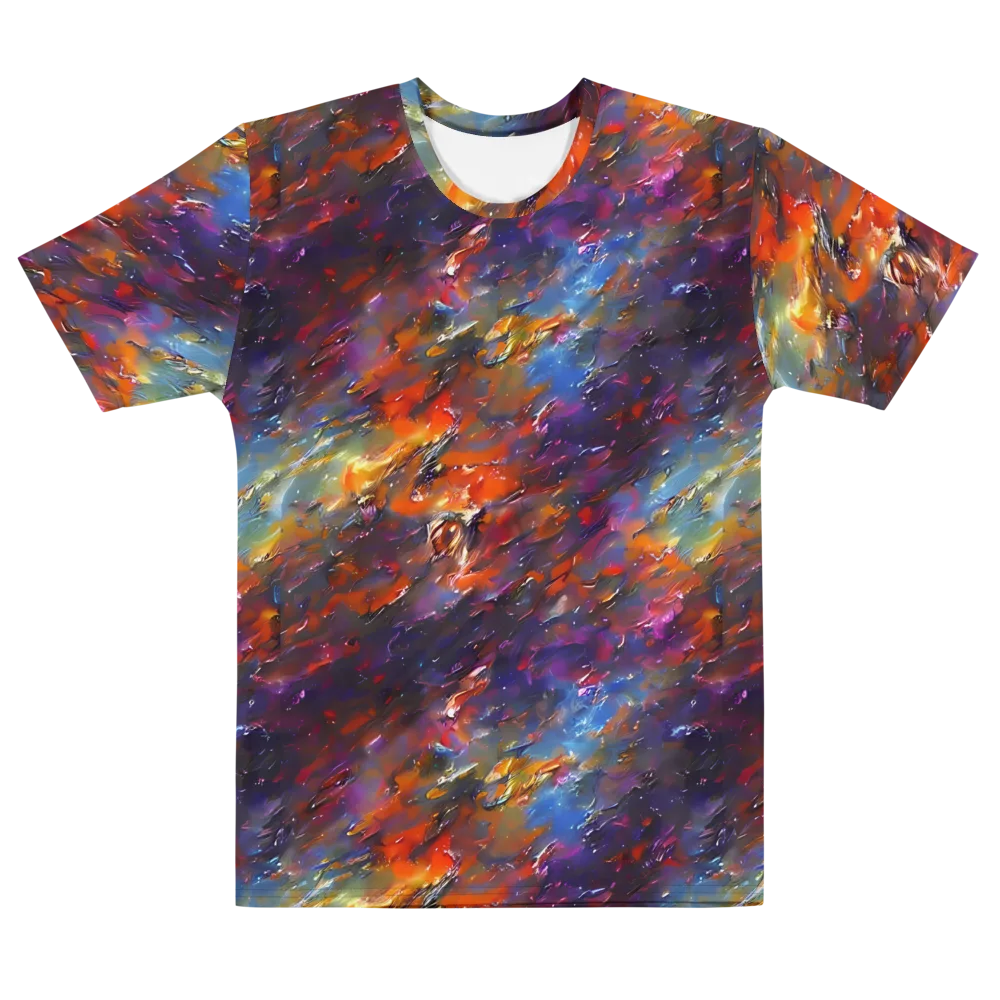 Auroral Ripples on Men's Cotton Crew Neck T-Shirt — Front
