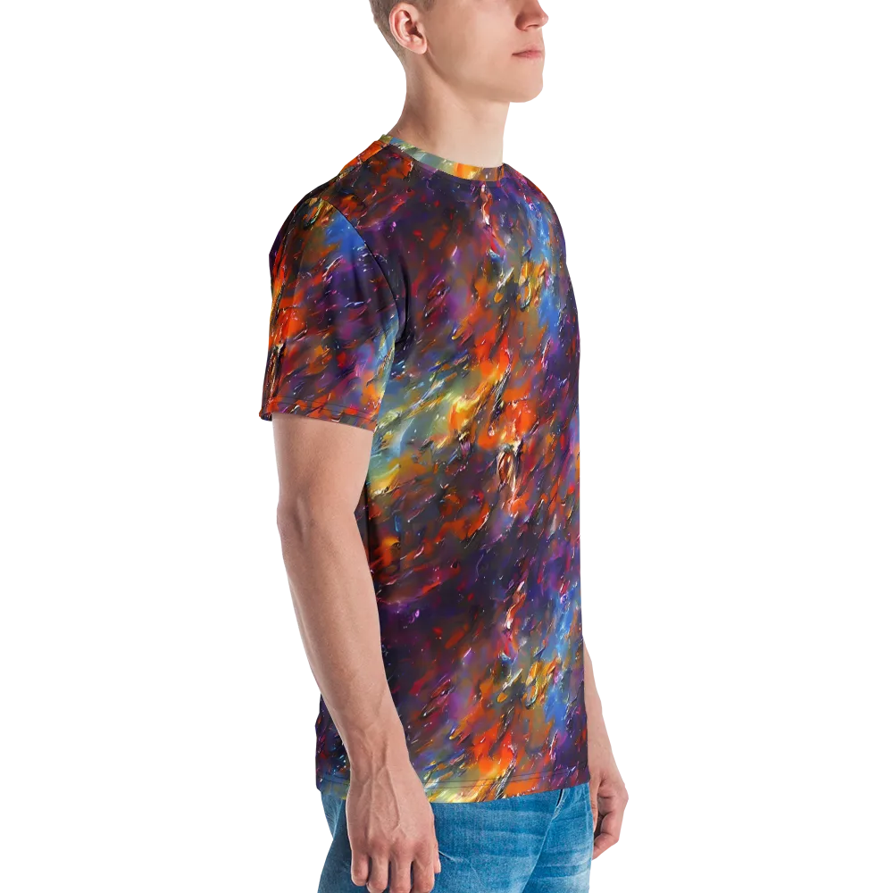 Auroral Ripples on Men's Crew Neck T-Shirt — Right