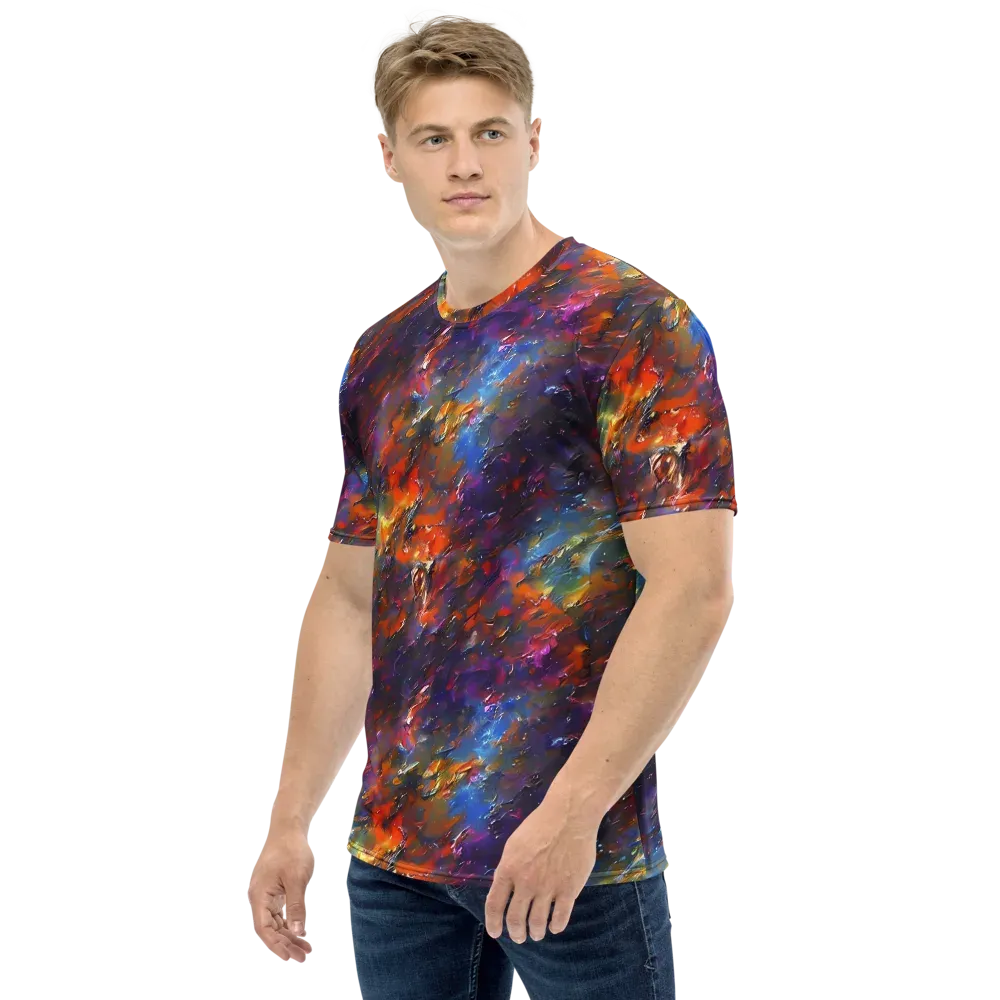Auroral Ripples on Men's Crew Neck T-Shirt — Left