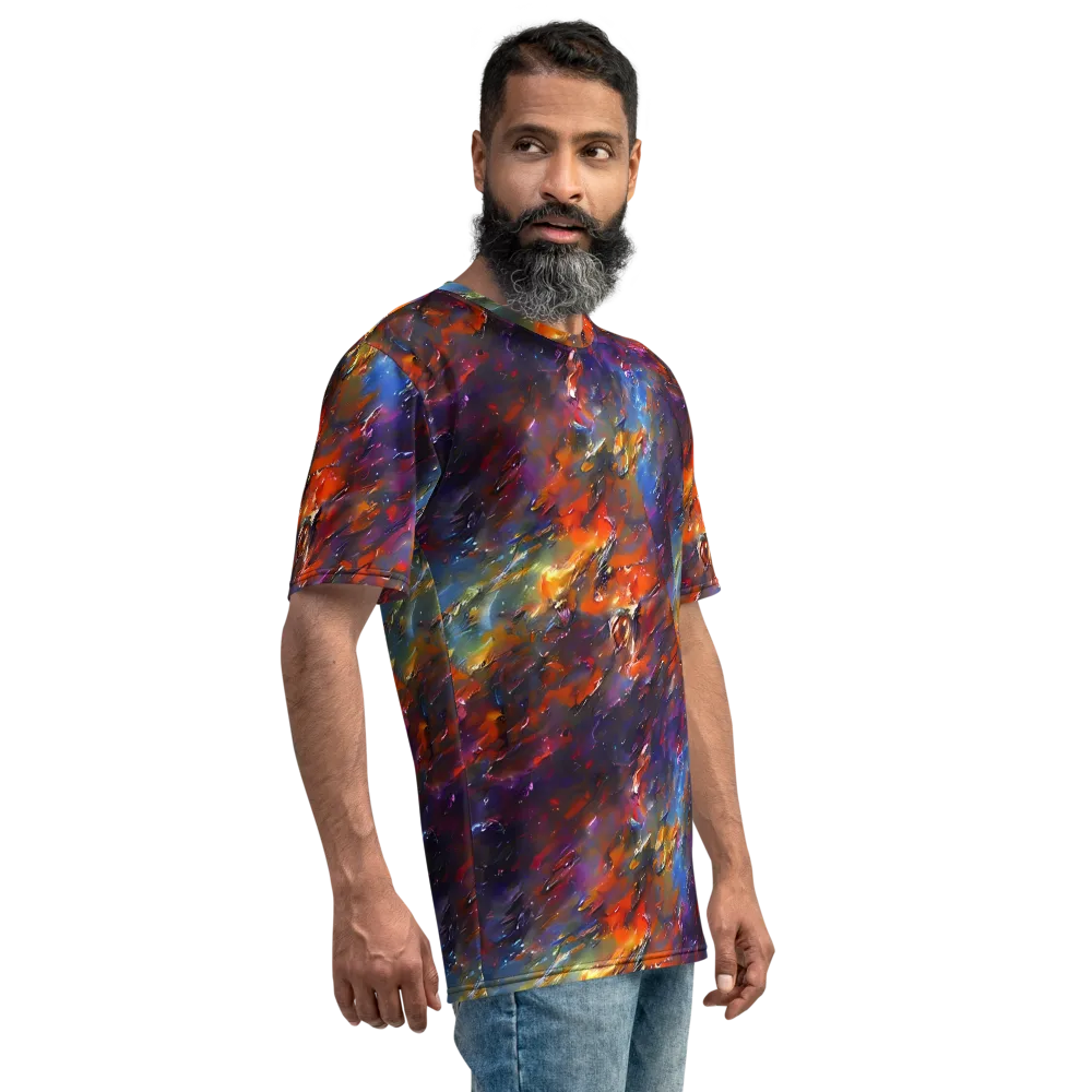 Auroral Ripples on Men's Crew Neck T-Shirt — Right