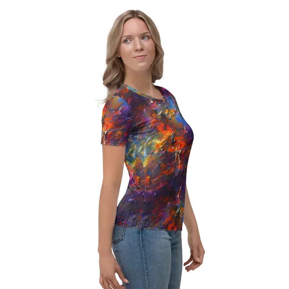 Auroral Ripples on Women's Crew Neck T-Shirt — Right