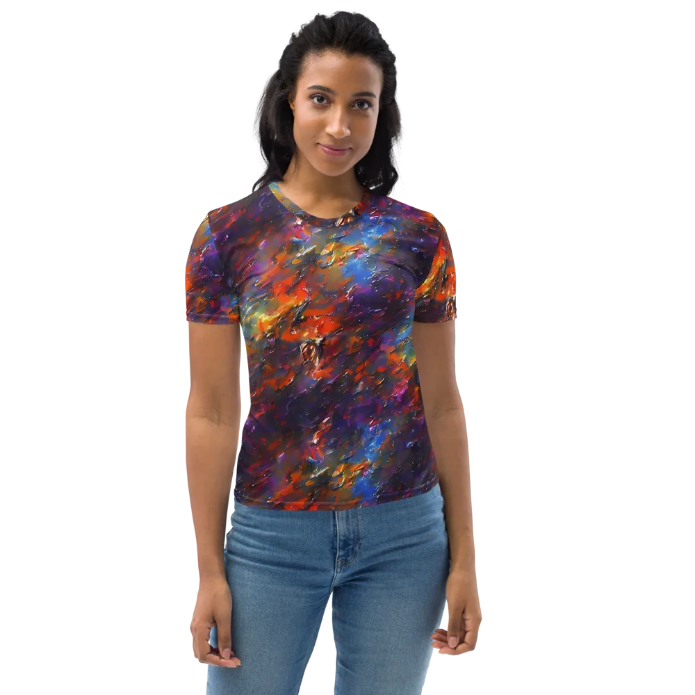 Auroral Ripples on Women's Crew Neck T-Shirt — Front