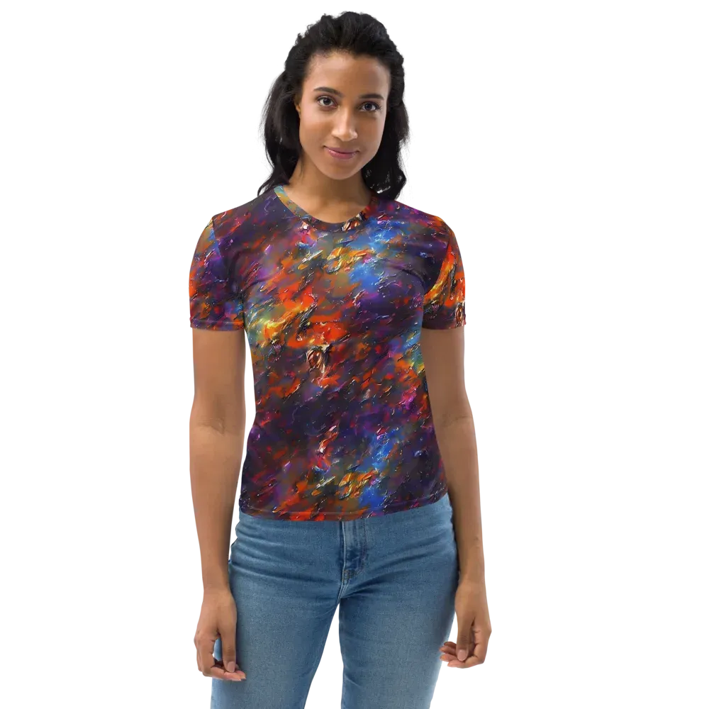 Auroral Ripples on Women's Crew Neck T-Shirt — Front