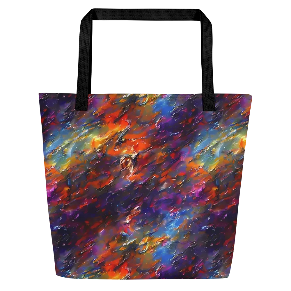 Auroral Ripples on Large Tote Bag W/ Pocket — Front