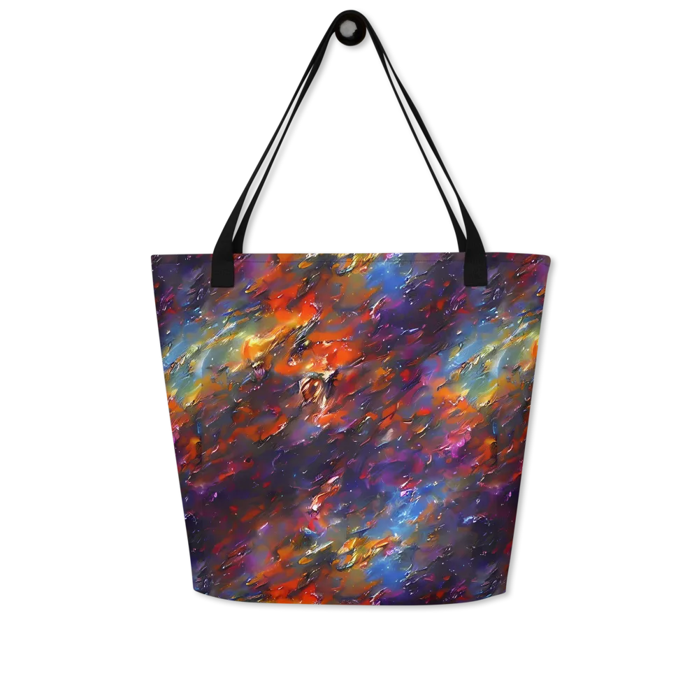 Auroral Ripples on Large Tote Bag W/ Pocket — Front