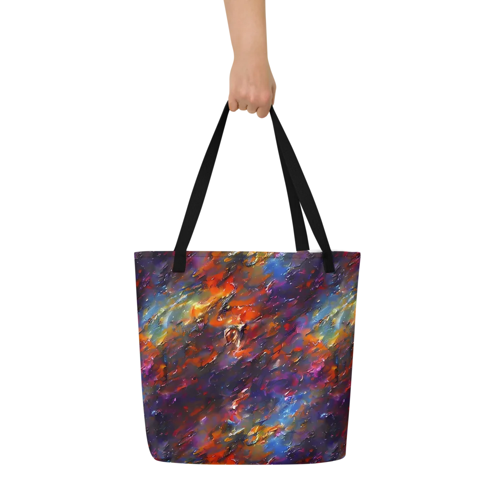 Auroral Ripples on Large Tote Bag W/ Pocket — Front