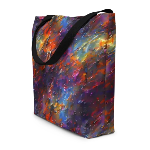 Auroral Ripples on a Large Tote Bag W/ Pocket