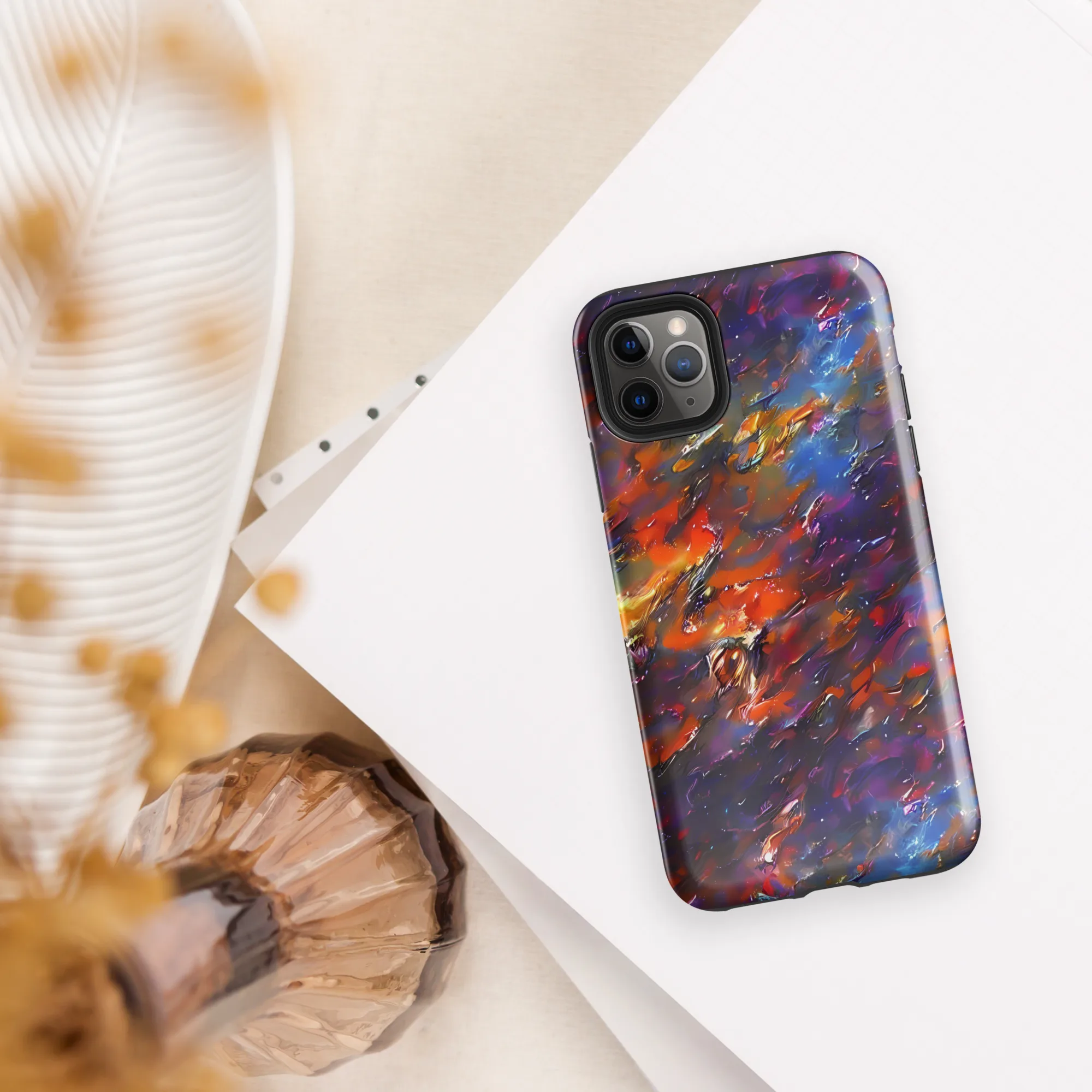 Auroral Ripples on Tough Case for iPhone® — Front