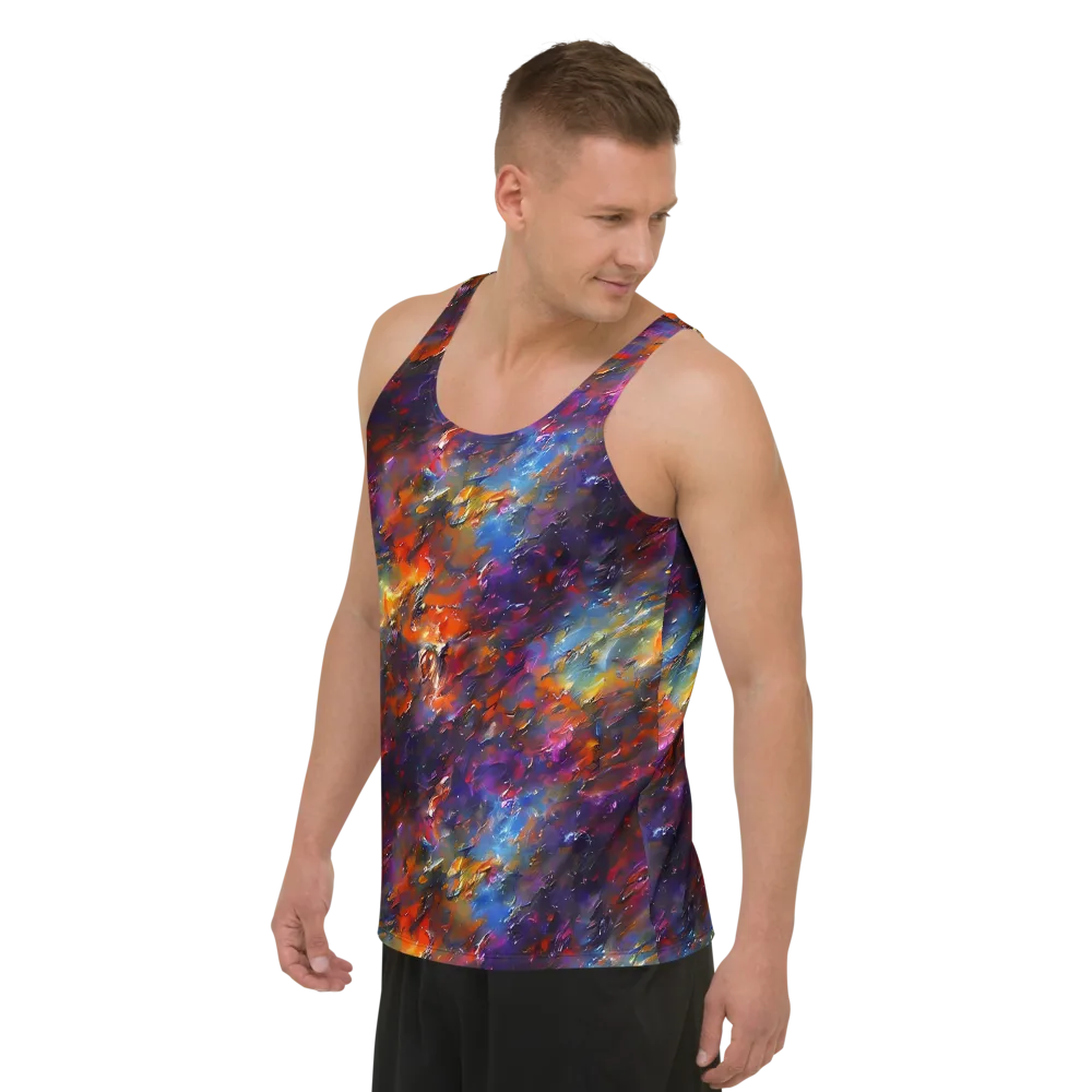 Auroral Ripples on Men's Tank Top — Left Front