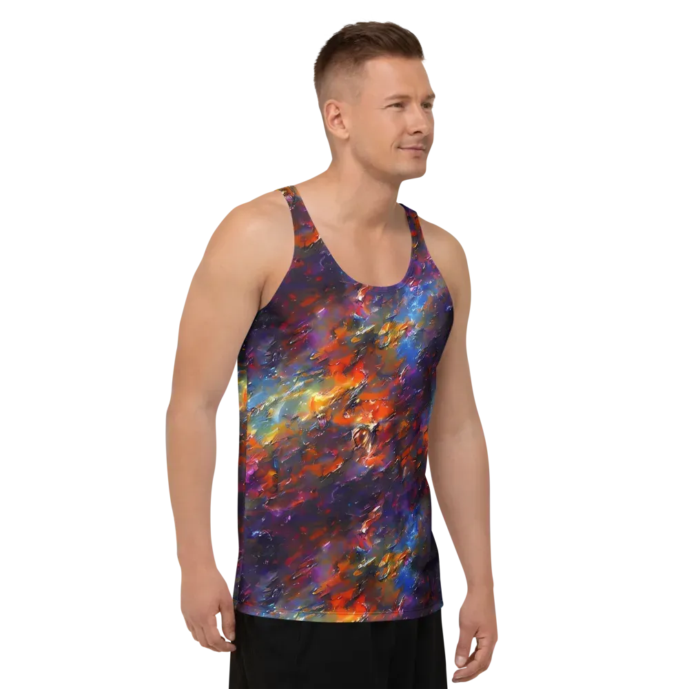 Auroral Ripples on Men's Tank Top — Right Front