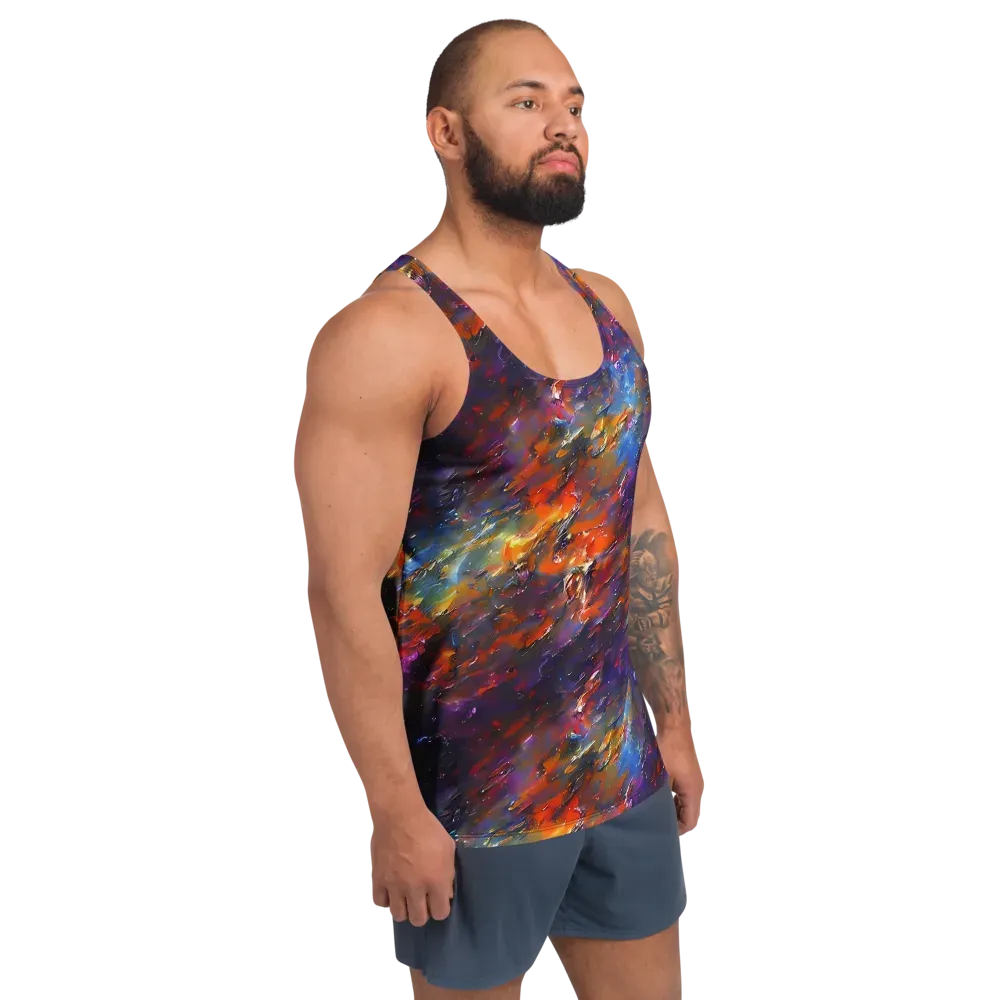 Auroral Ripples on Men's Tank Top — Right Front