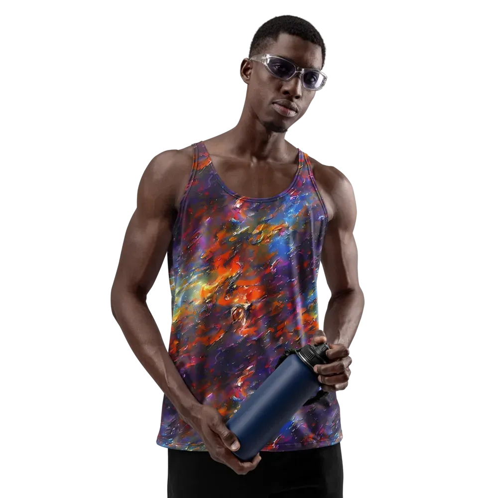 Auroral Ripples on Men's Tank Top — Front