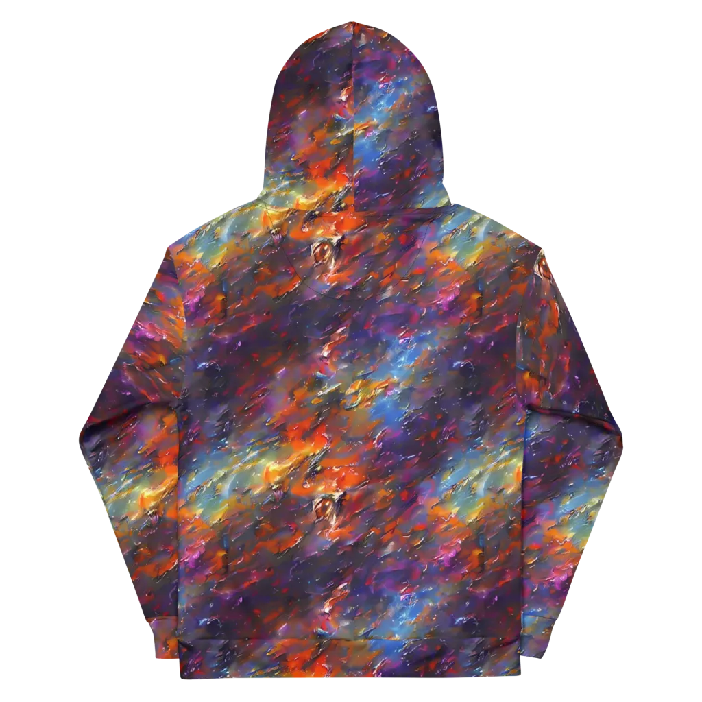 Auroral Ripples on Cotton Hoodie — Back