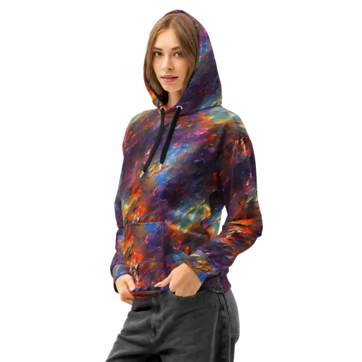 Auroral Ripples on a Cotton Hoodie