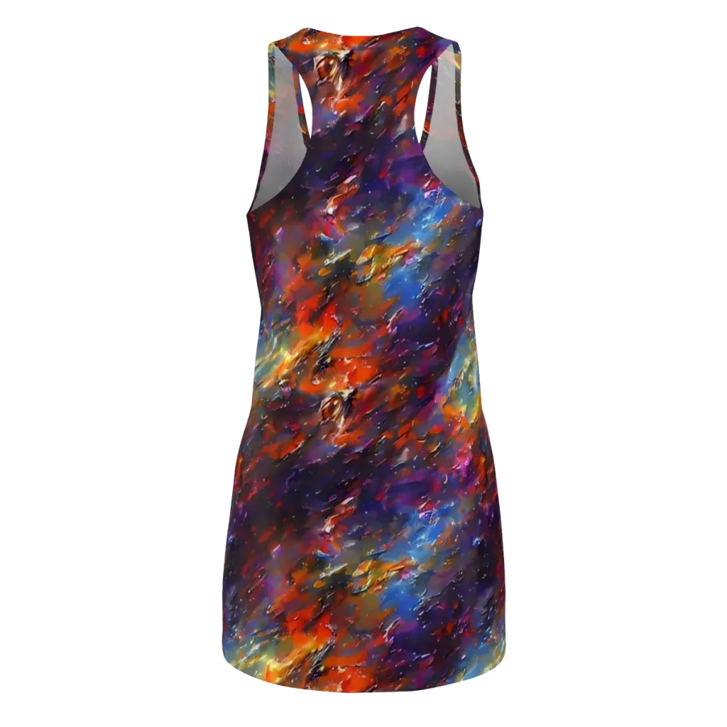 Auroral Ripples on Racerback Dress — Back