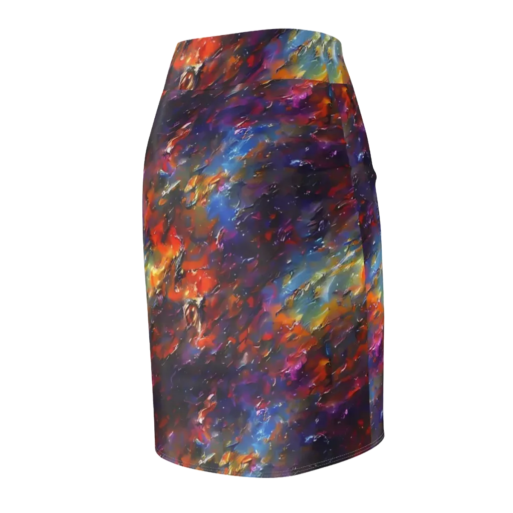 Auroral Ripples on Pencil Skirt — Back Side