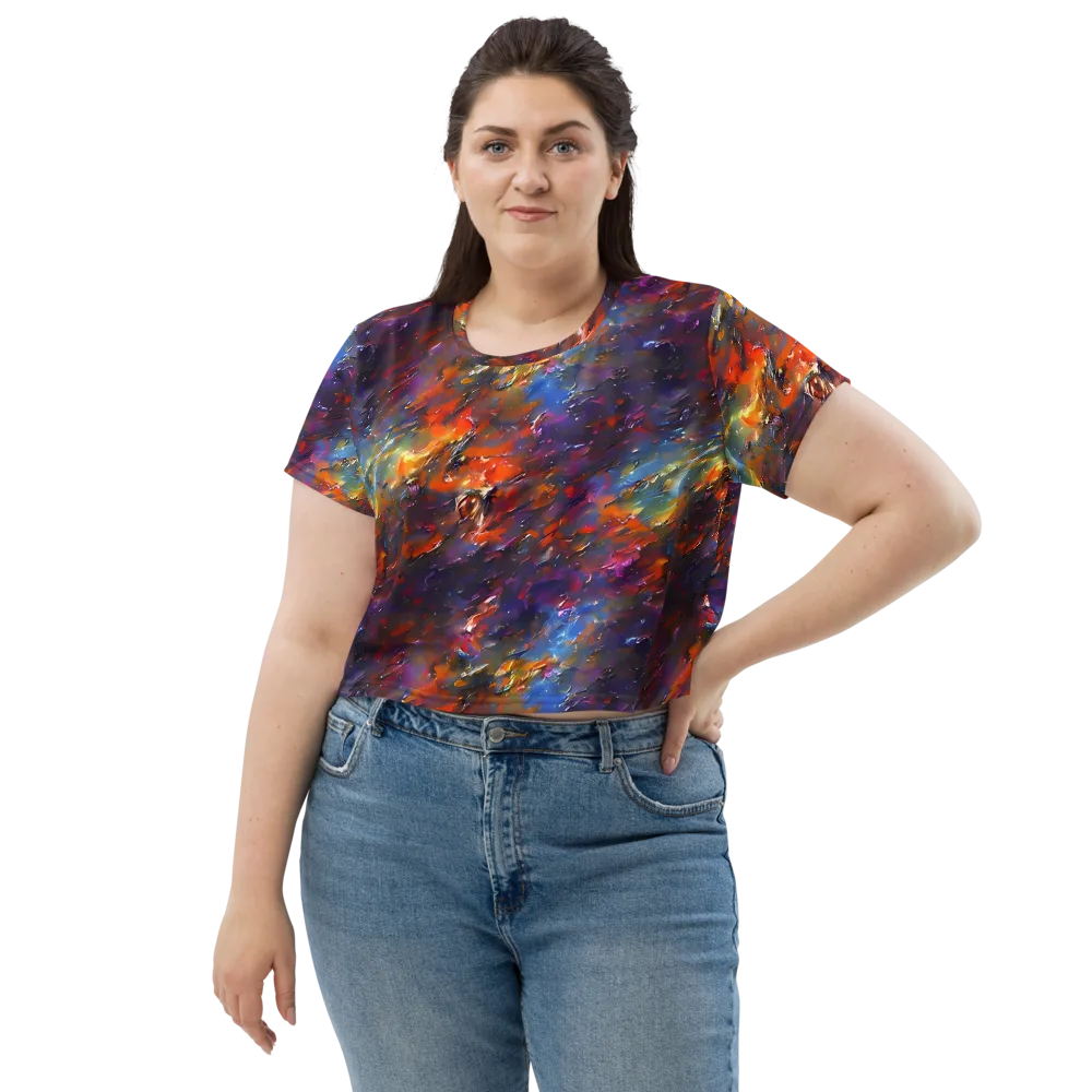 Auroral Ripples on Crop Tee — Front
