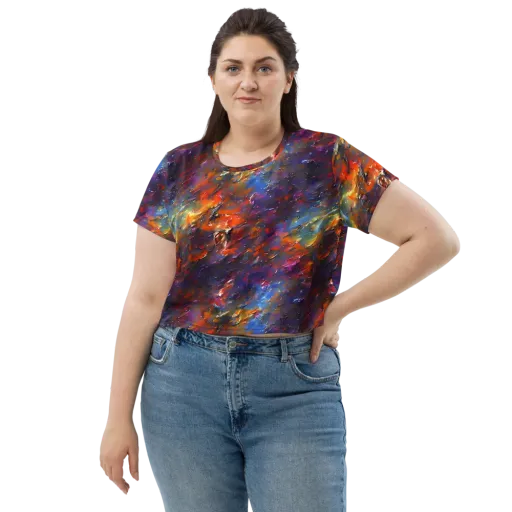 Auroral Ripples on a Crop Tee