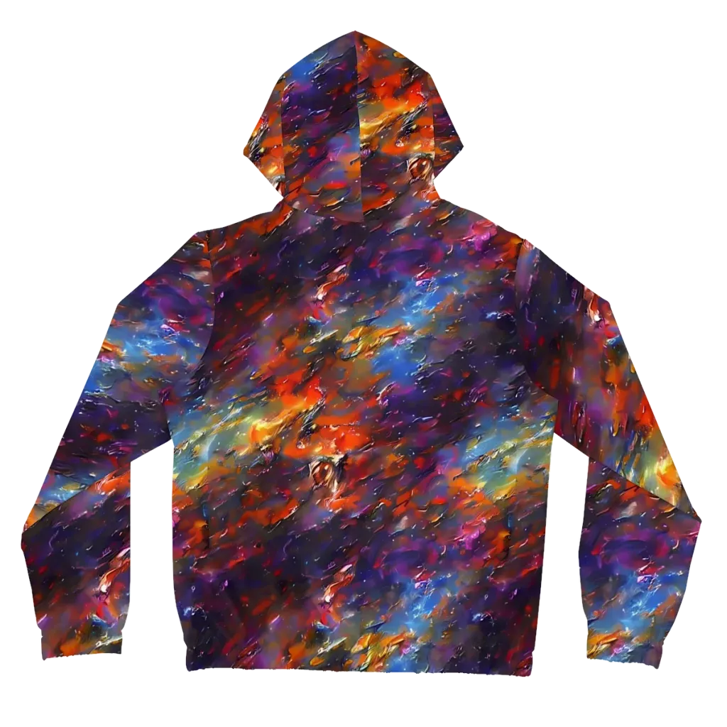 Auroral Ripples on Women's Full-Zip Hoodie — Back