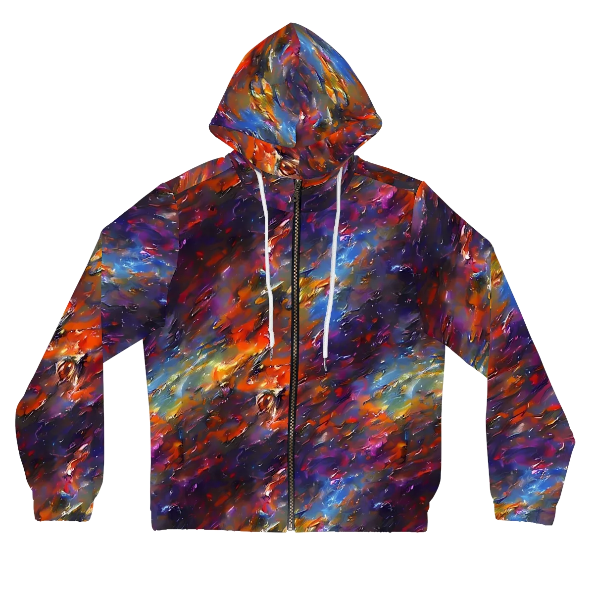 Auroral Ripples on Women's Full-Zip Hoodie — Front