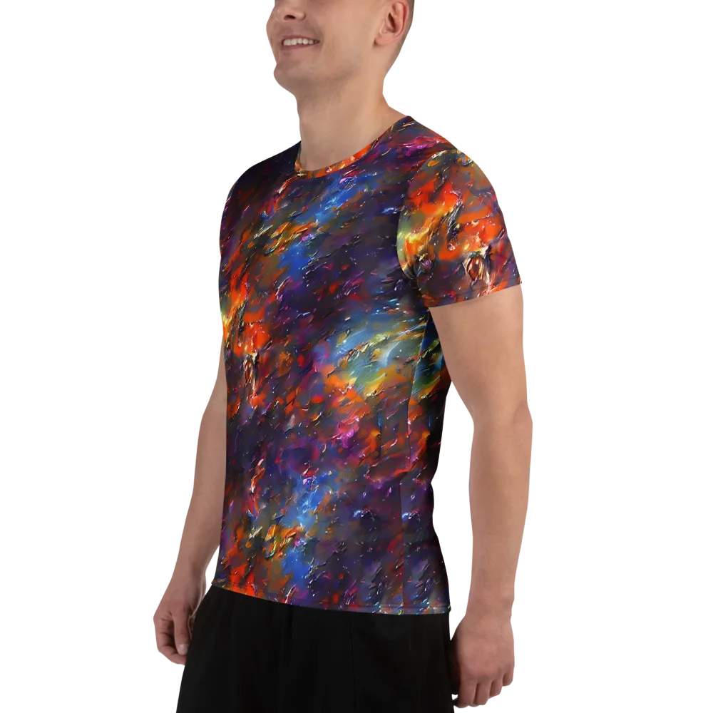 Auroral Ripples on Men's Athletic T-Shirt — Left