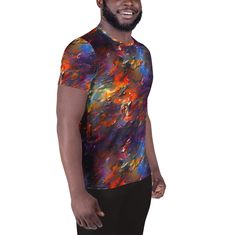 Auroral Ripples on Men's Athletic T-Shirt — Right