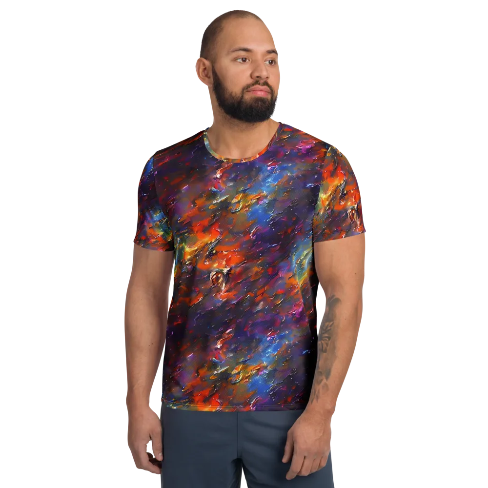 Auroral Ripples on Men's Athletic T-Shirt — Front