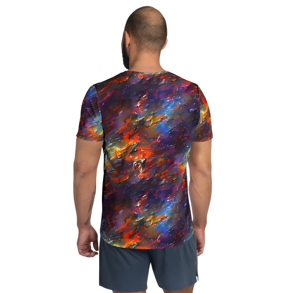 Auroral Ripples on Men's Athletic T-Shirt — Back