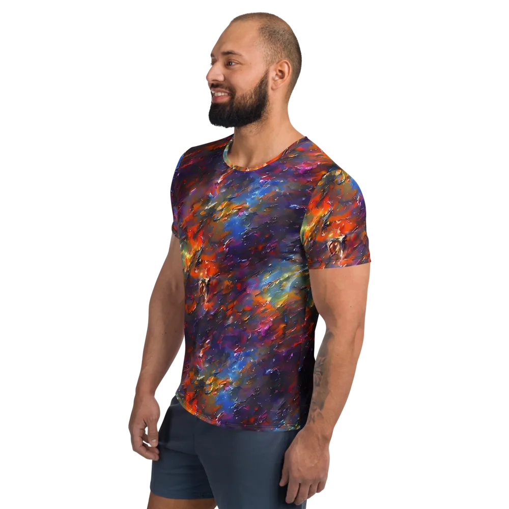 Auroral Ripples on Men's Athletic T-Shirt — Left