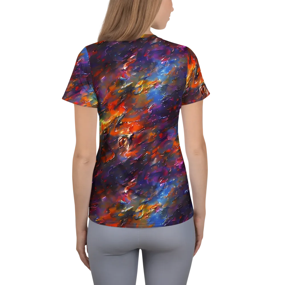 Auroral Ripples on Women's Athletic T-Shirt — Back