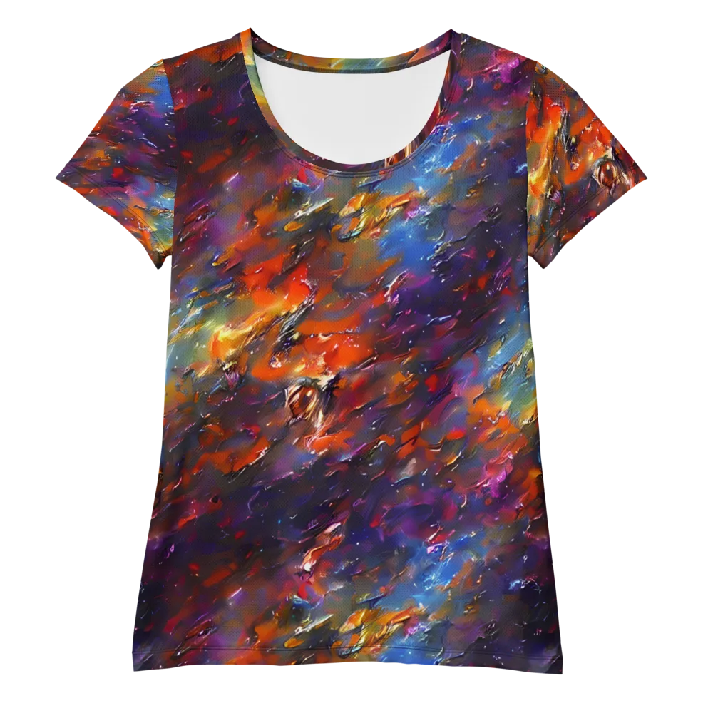 Auroral Ripples on Women's Athletic T-Shirt — Front