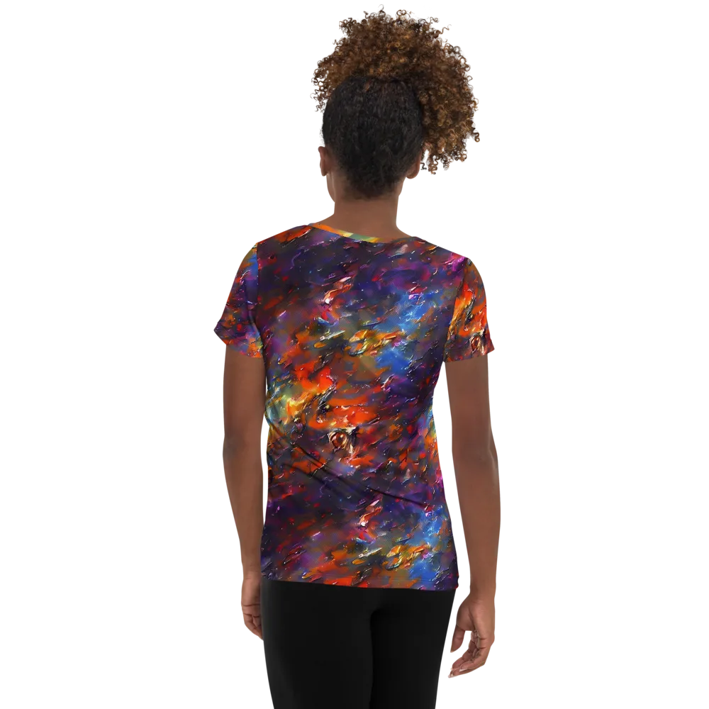 Auroral Ripples on Women's Athletic T-Shirt — Back