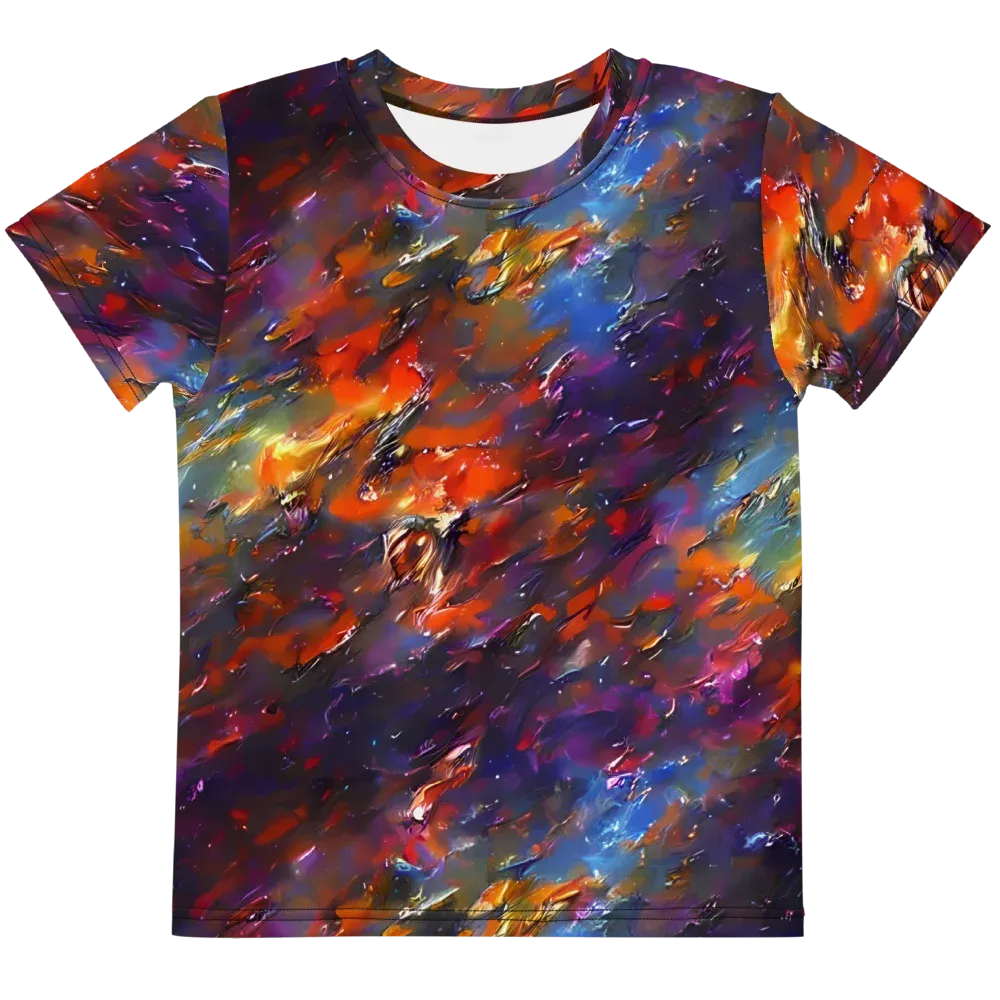 Auroral Ripples on Kids Crew Neck T-Shirt — Front