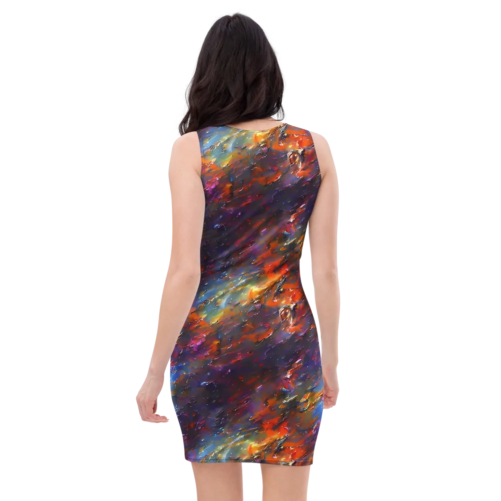 Auroral Ripples on Bodycon Dress — Back