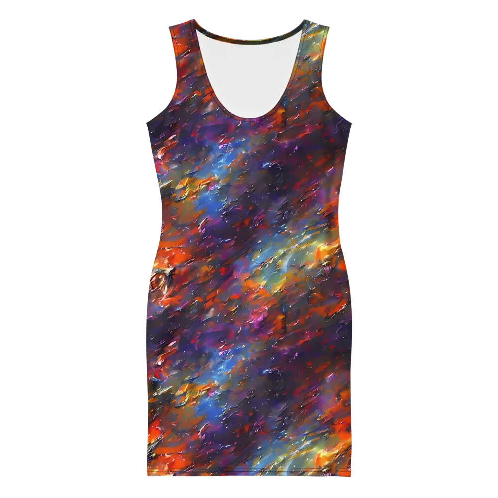 Auroral Ripples on Bodycon Dress — Front
