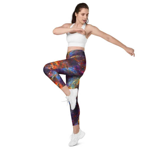 Auroral Ripples on a Leggings with Pockets