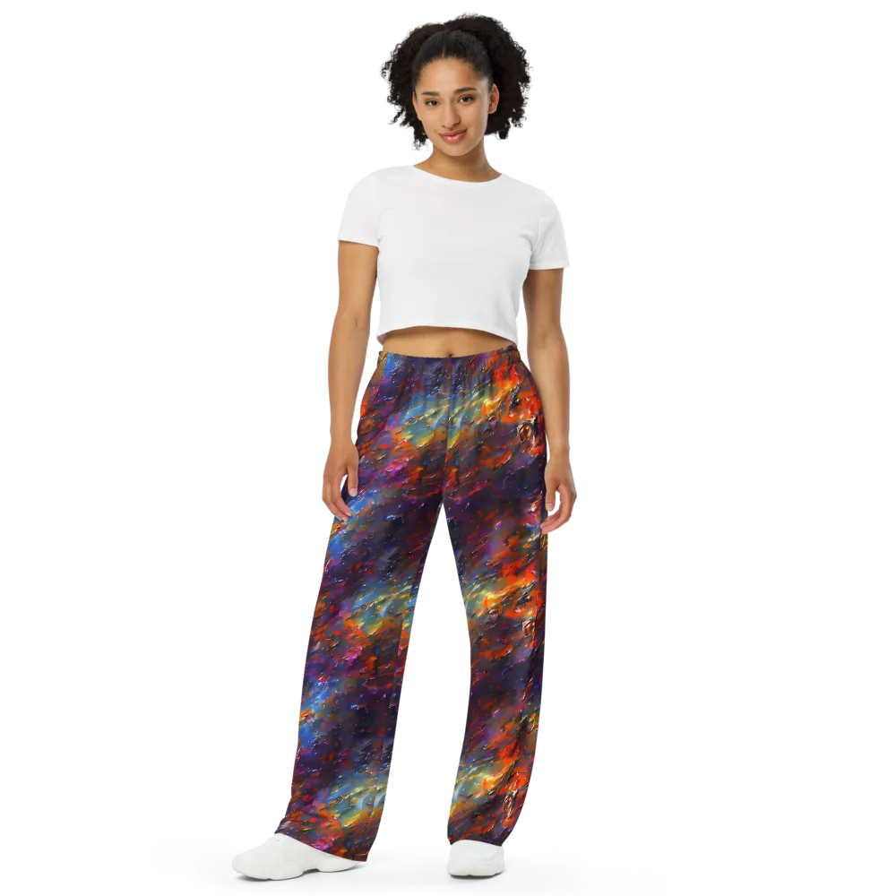 Auroral Ripples on Wide-Leg Pants — Front